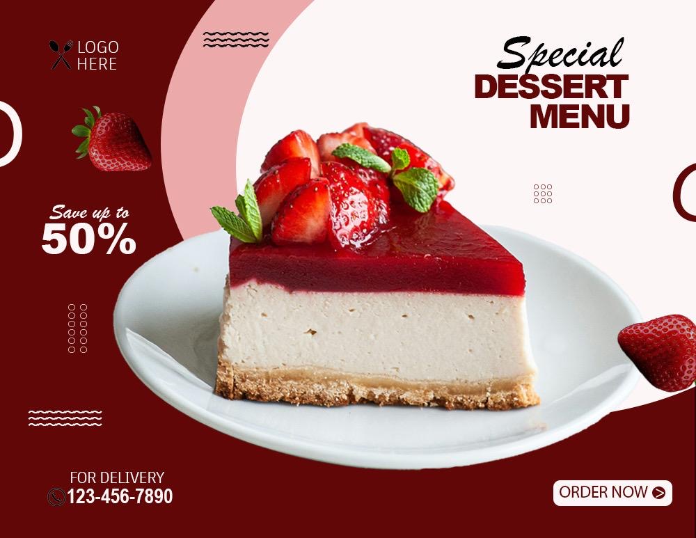 The picture is of slice of strawberry cheesecke.